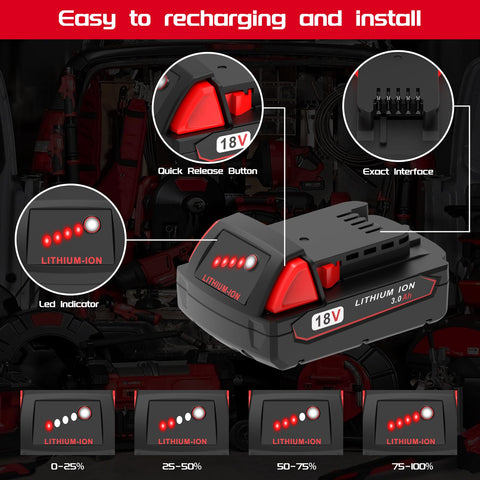 Worthmah rapid charger compatibility ensures fast recharge between tasks