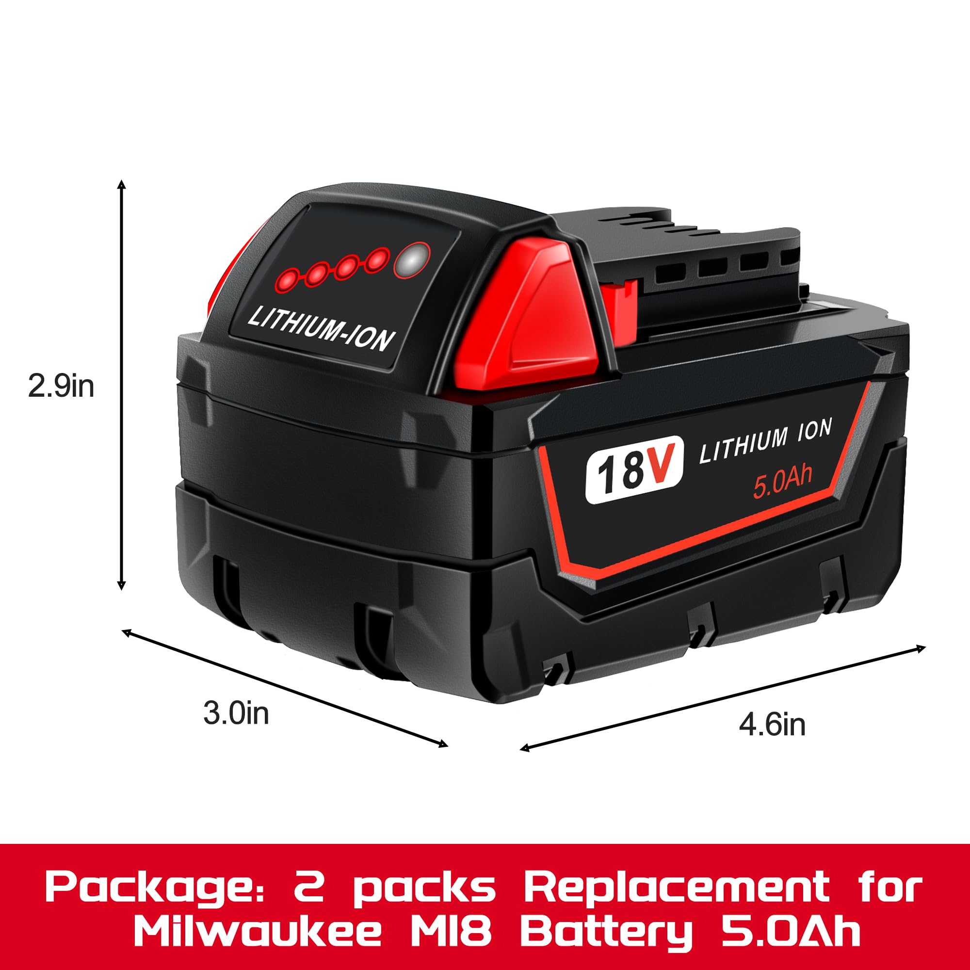 Worthmah wide compatibility with Milwaukee 18V tools and chargers