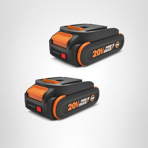 Two WORX batteries in pack ready for continuous work.