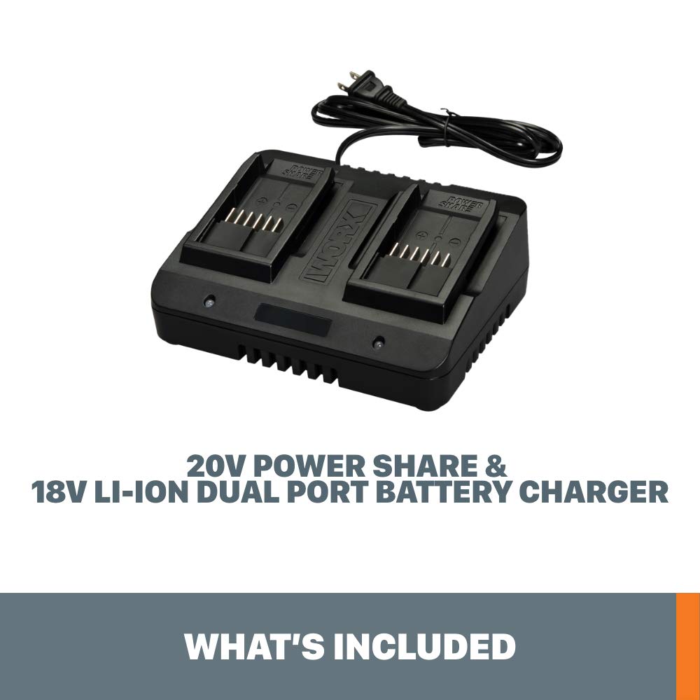 WORX WA3770 compact charger shown for portable on-site charging