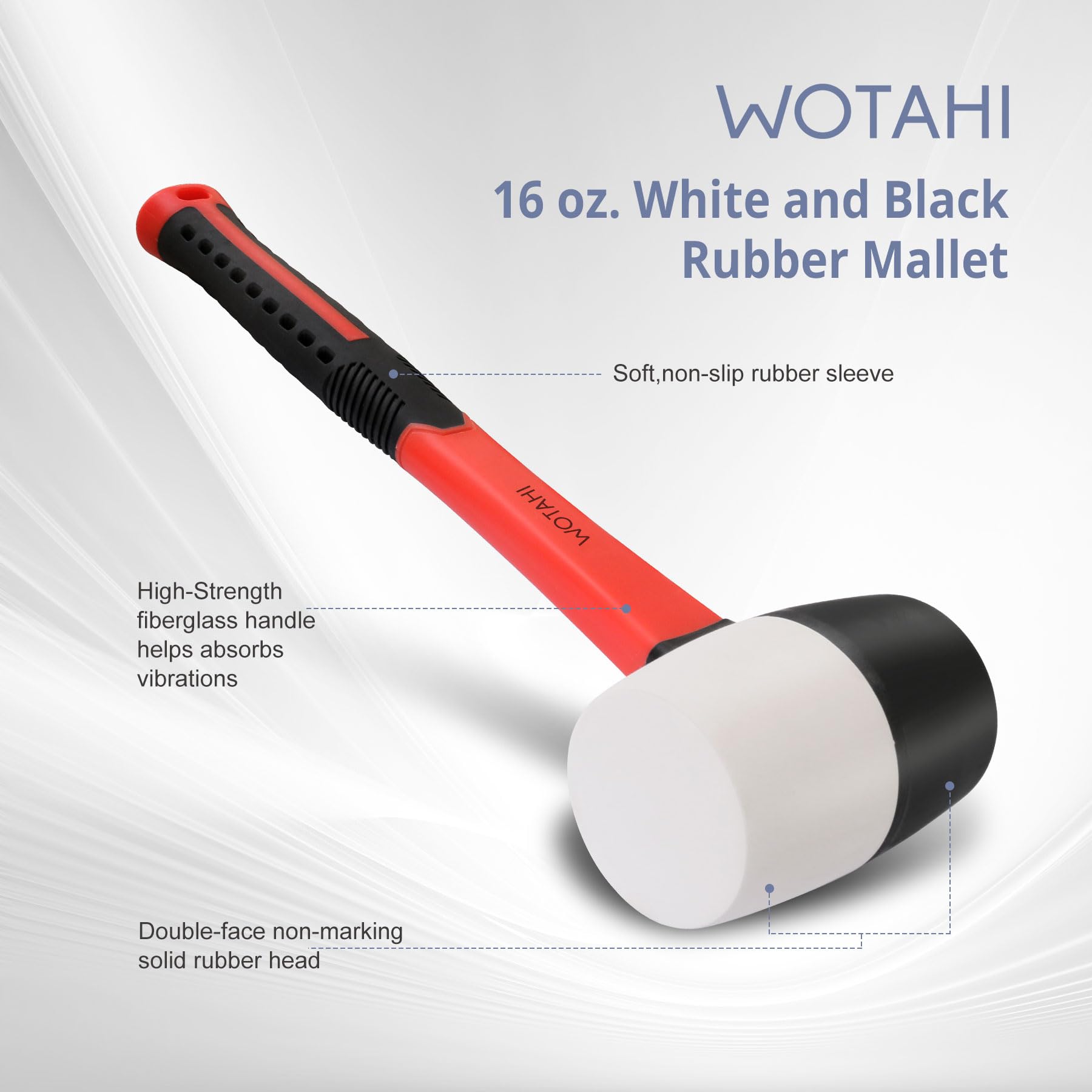 WOTAHI embedded connection keeps head secure during use.