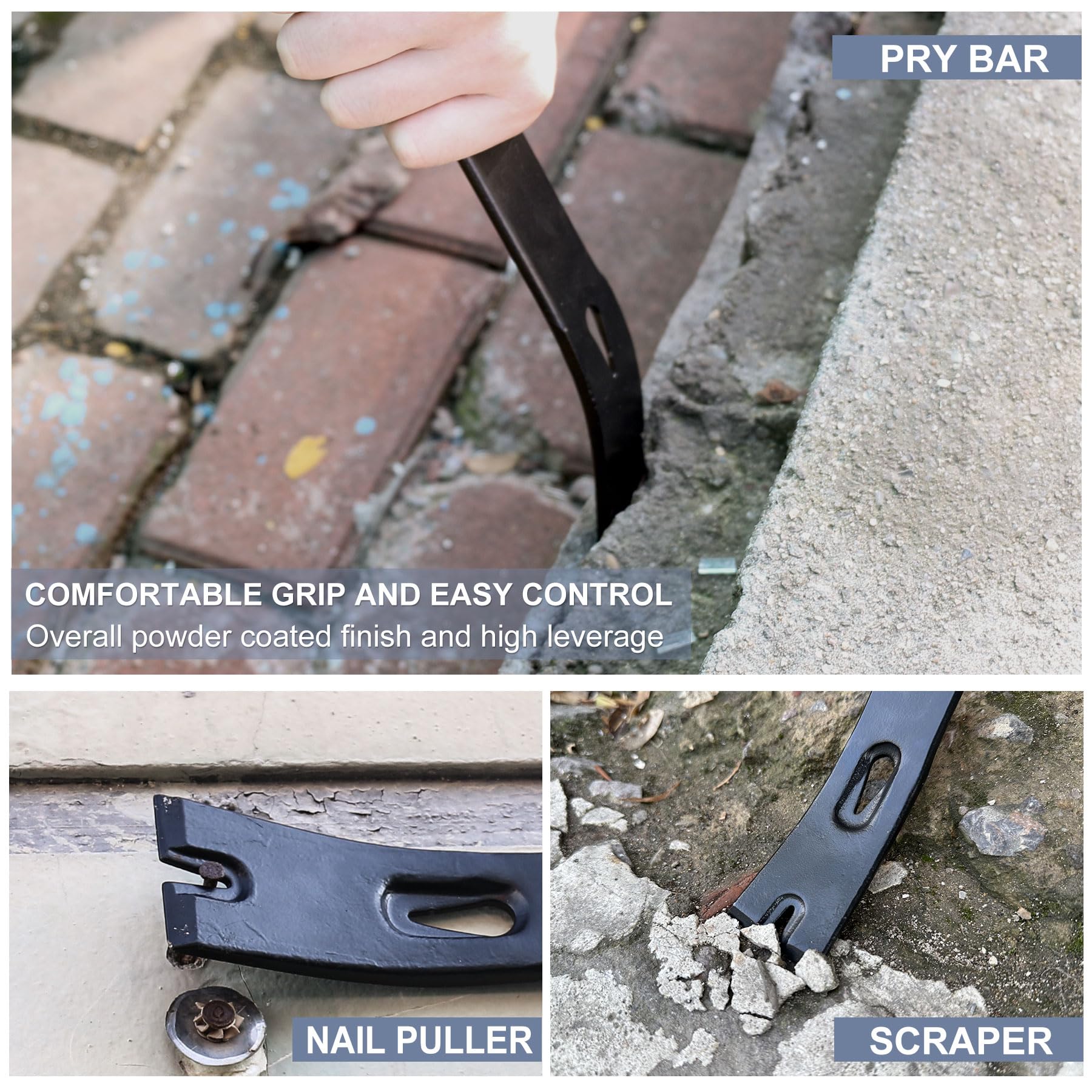 WOTAHI high-visibility powder-coated finish improves grip and safety.