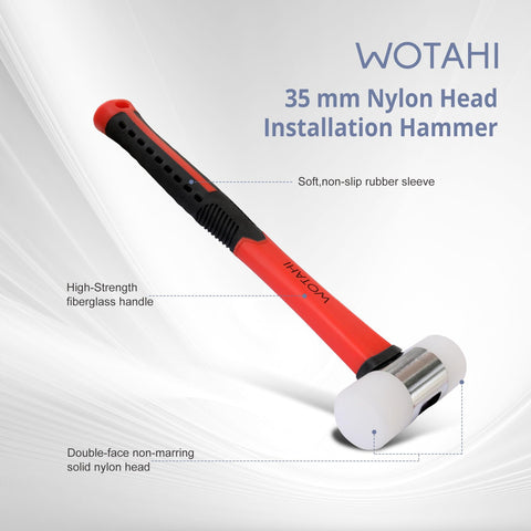 WOTAHI fiberglass handle with soft grip reduces fatigue.
