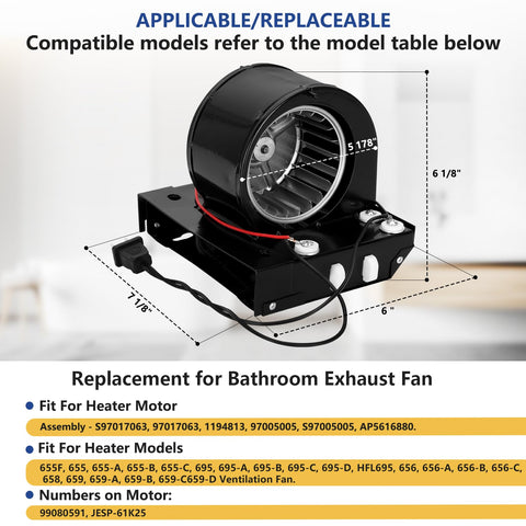 WOUDY S97017063 blower wheel detail highlights smooth airflow potential
