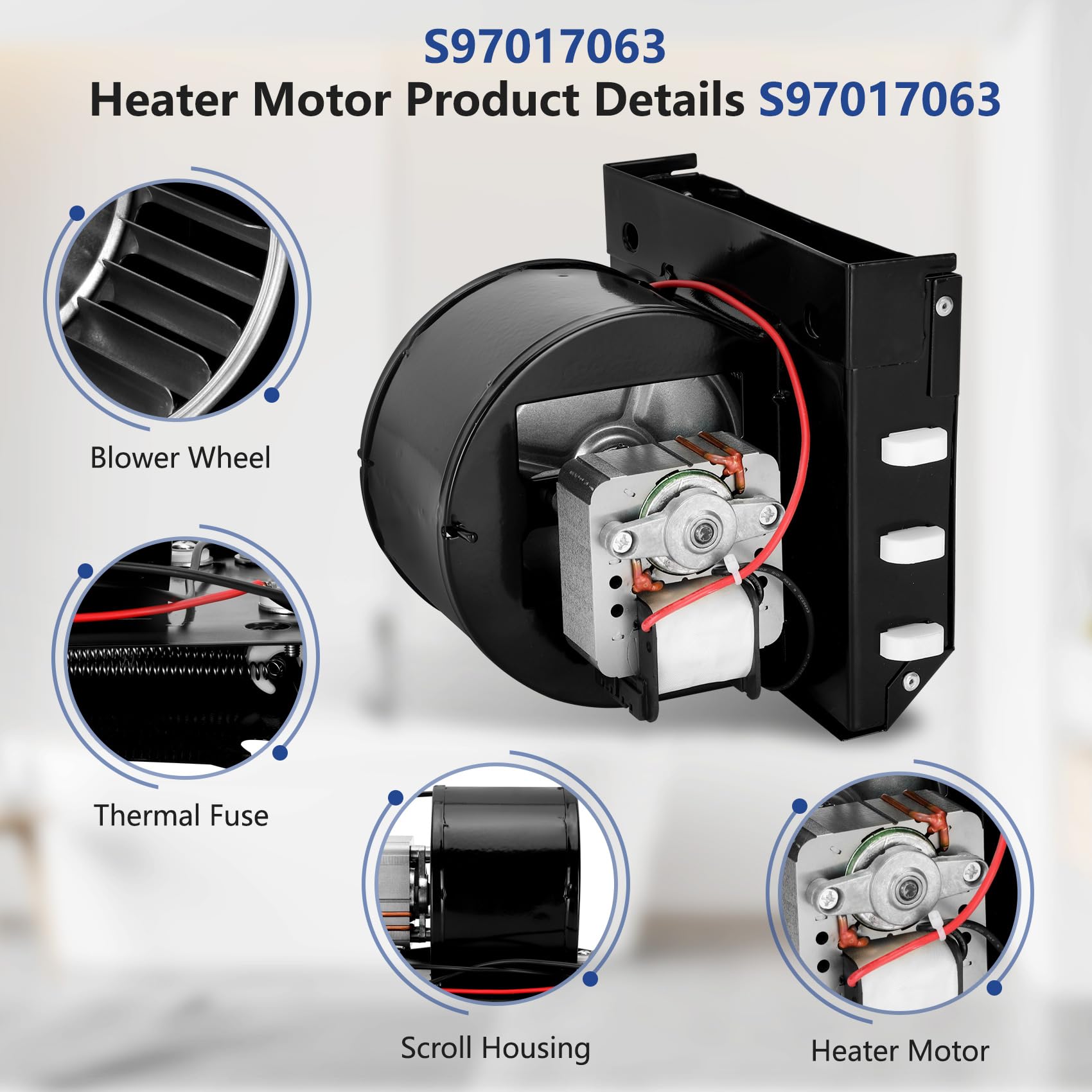 WOUDY S97017063 coil housing demonstrates durable construction for long-lasting heat
