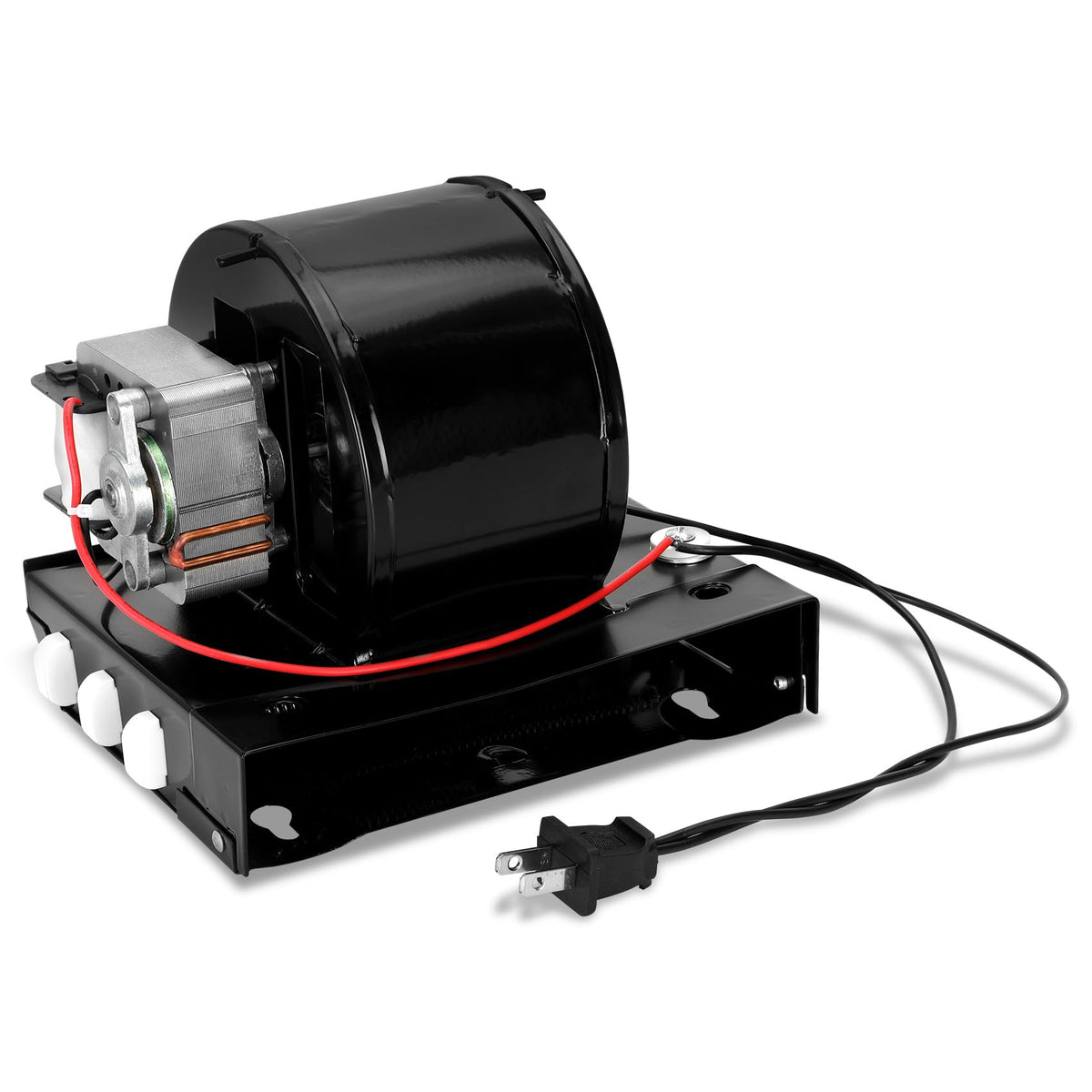 WOUDY S97017063 heater motor assembly front view emphasizes compact design for easy mounting