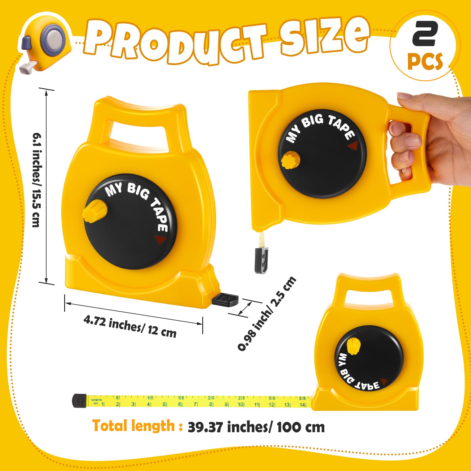 Wovnet kids measuring tape educational construction toy for learning.