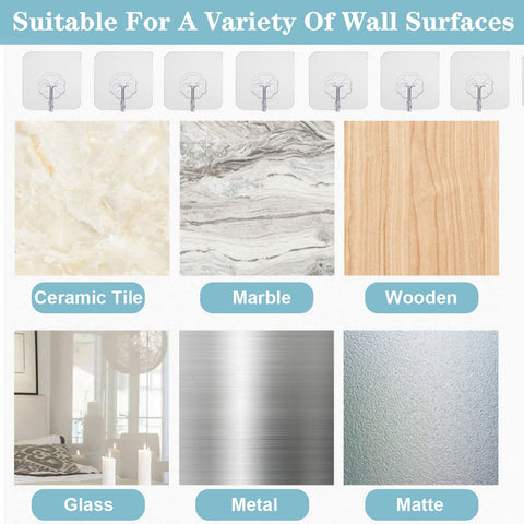 WOVU 20-pack self-adhesive hooks offer versatile organization.