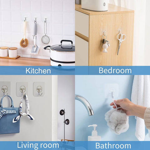 WOVU heavy-duty hooks support up to 33 lbs, great for coats and tools.