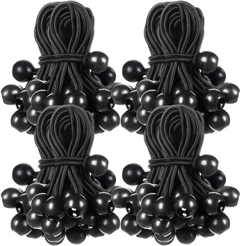 Wowangce 4-inch ball bungee cord ready for tarp setup and secure anchoring