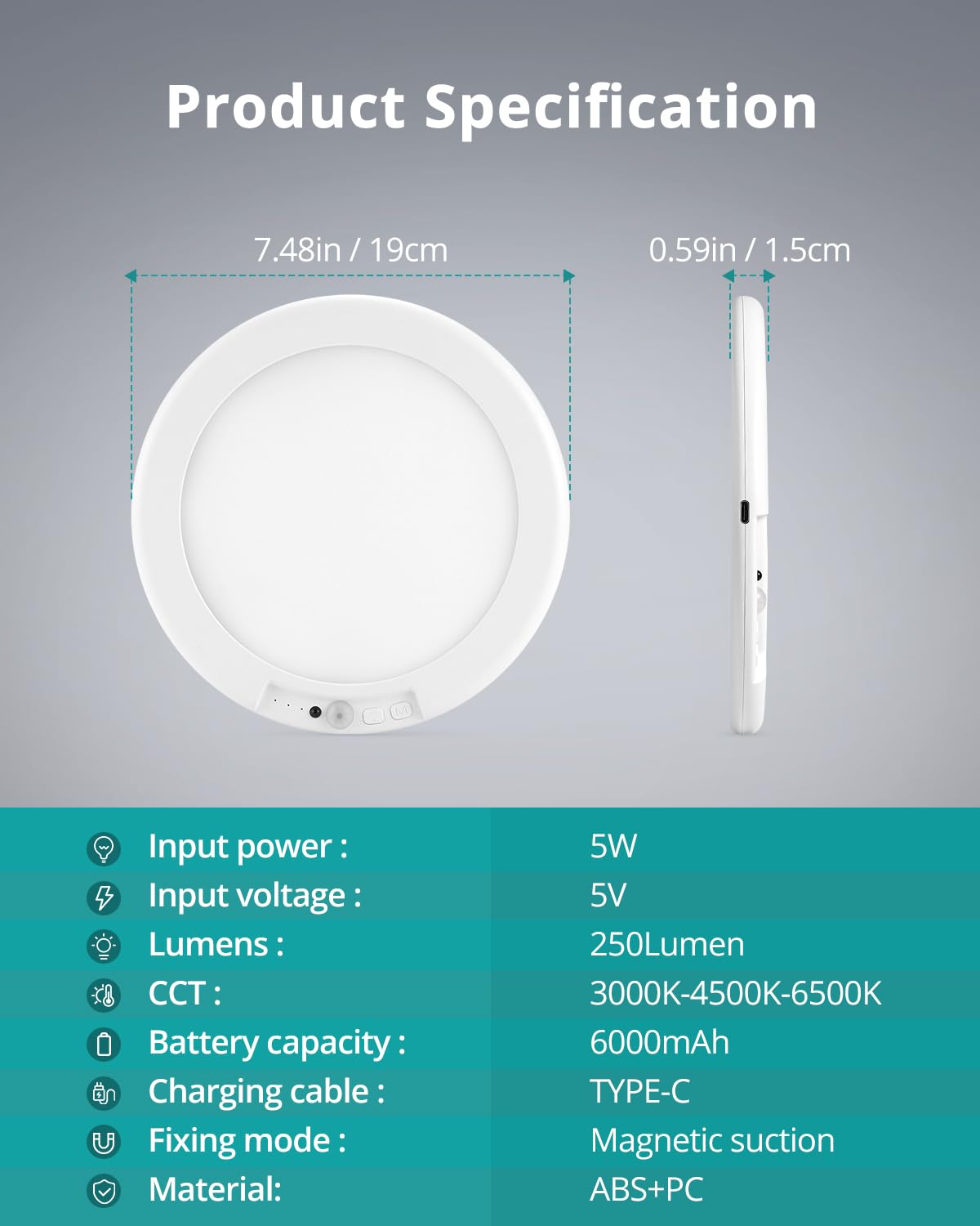 Wowatt easy installation with nano-adhesive and magnetic tabs for flexible mounting.