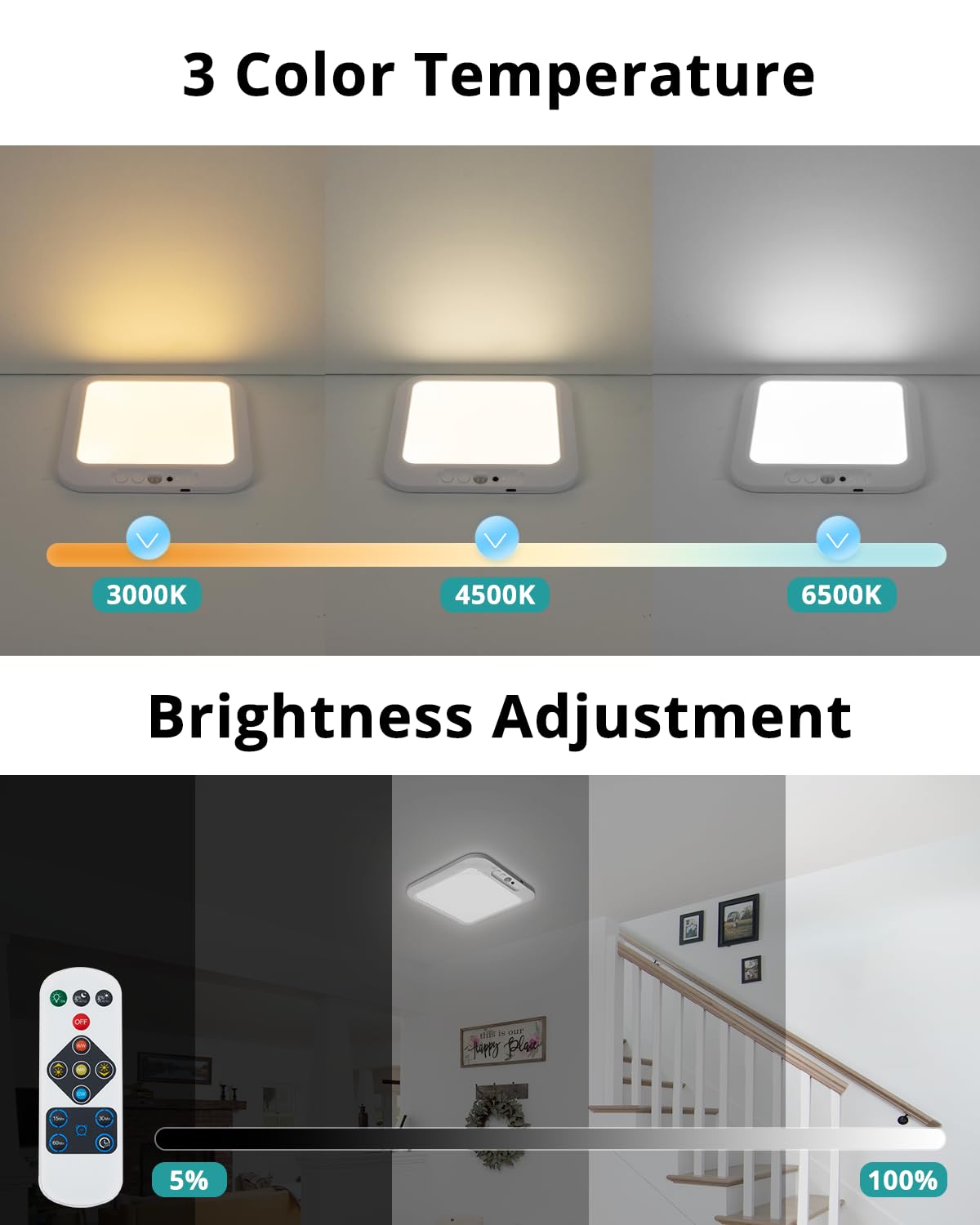 wowatt IP44 waterproof ceiling light suitable for humid environments.