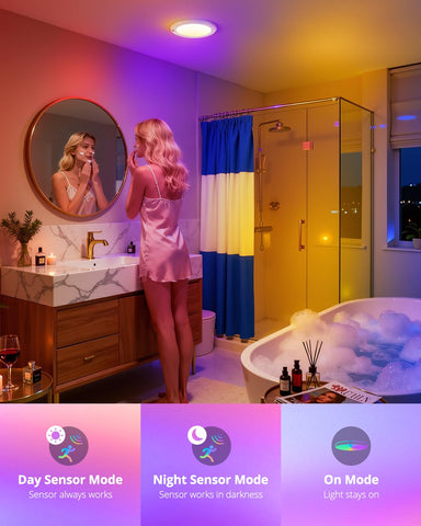 Wowatt IP44 waterproof shower light suitable for bathroom splashes.