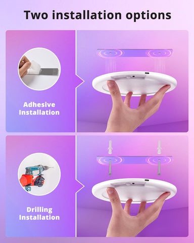 Wowatt magnetic installation shower light for easy mounting.