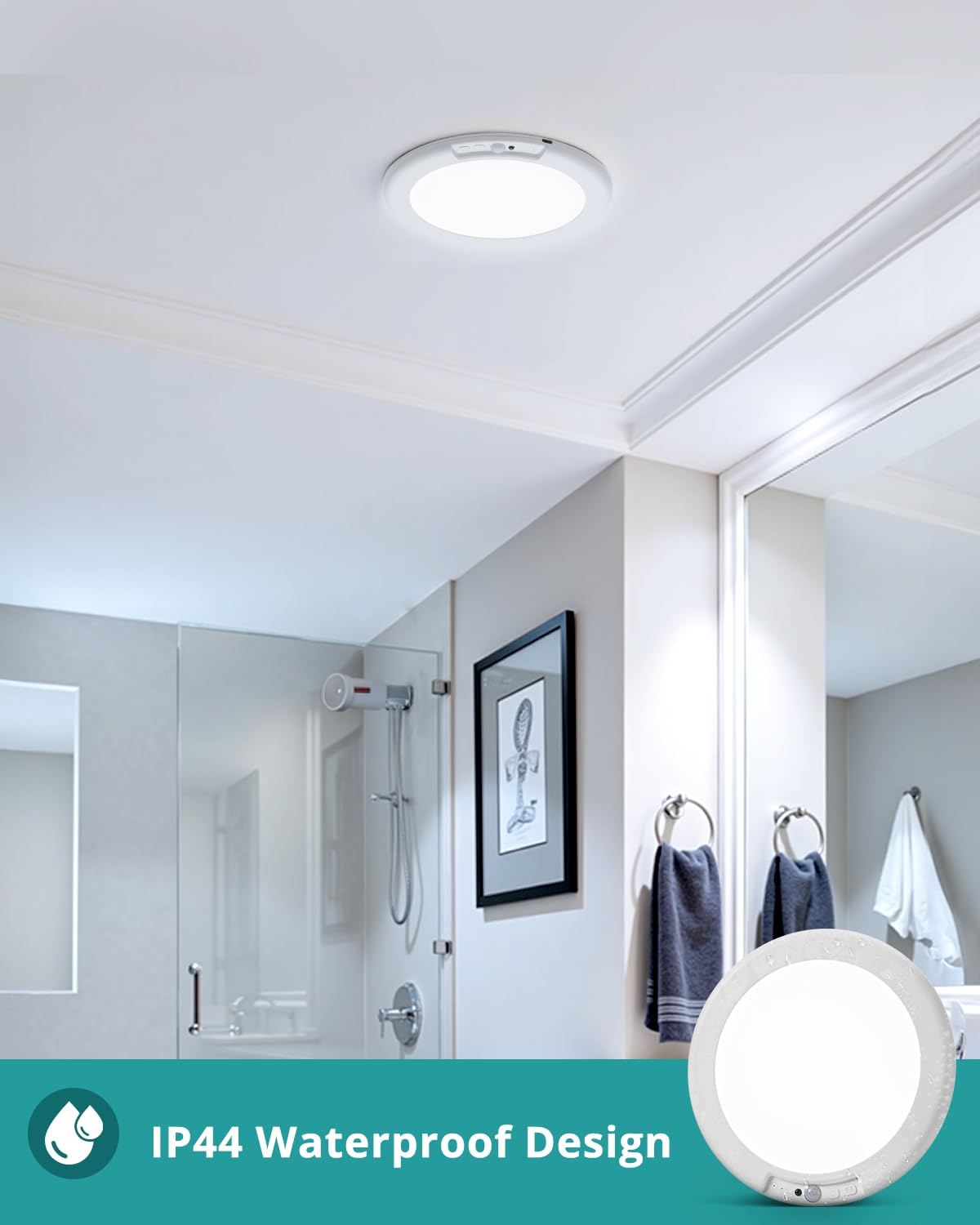 WOWATT motion-sensor ceiling light activating with movement for hands-free illumination