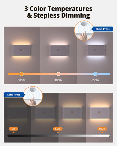Wowatt stair light with magnetic mount ready for drill-free installation
