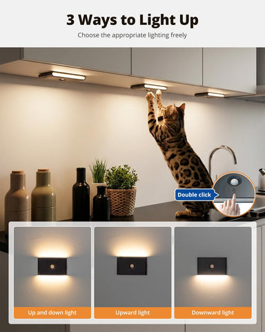 Wowatt stair light uses night-sensing mode for safe night navigation.