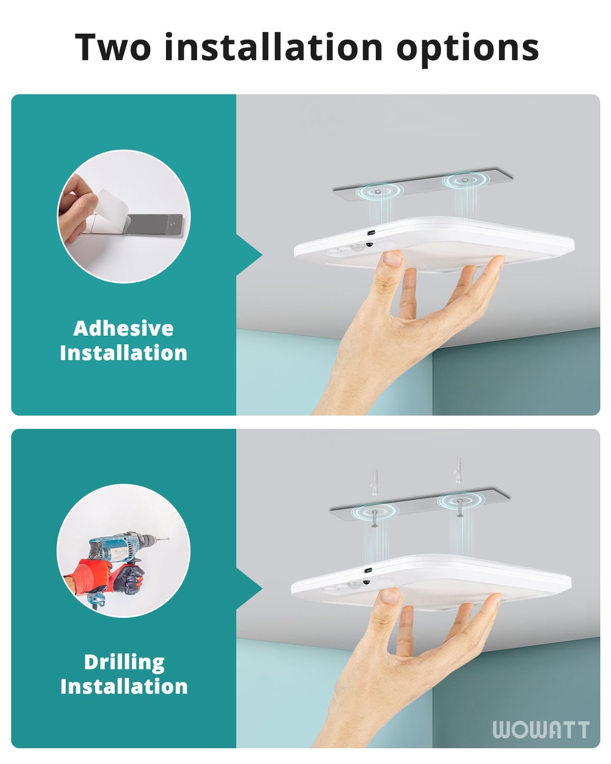 wowatt wireless shower light with remote control for safe, hands-free lighting.