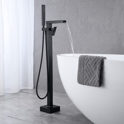 Wowkk Waterfall Tub Filler offers a 360° swivel spout for flexible water reach