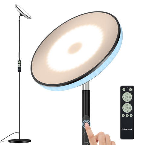 WOWLUMEN UFO floor lamp energy-efficient lighting with no harsh glare.