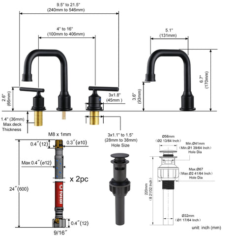 WOWOW aerator options 1.2 GPM and 2.2 GPM for different needs.
