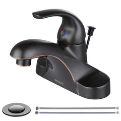 WOWOW oiled bronze centerset bathroom faucet, durable daily-use fixture