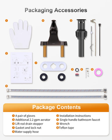WOWOW three-hole installation with 4-inch centerset compatibility
