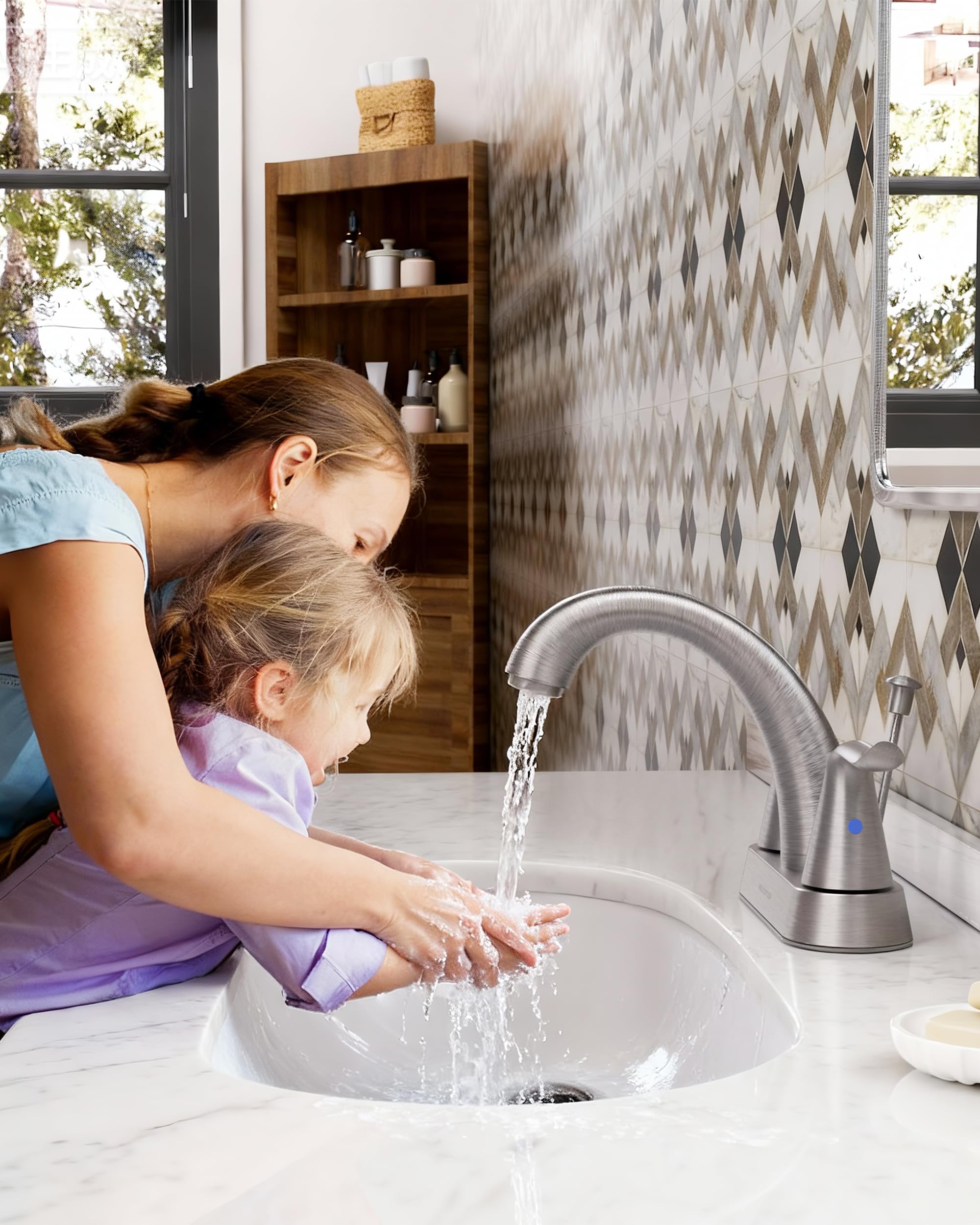 WOWOW brushed nickel finish adds modern style with durable, tarnish-resistant shine.