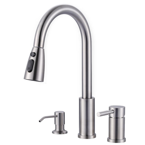 WOWOW brushed nickel finish resists wear and matches modern kitchens.