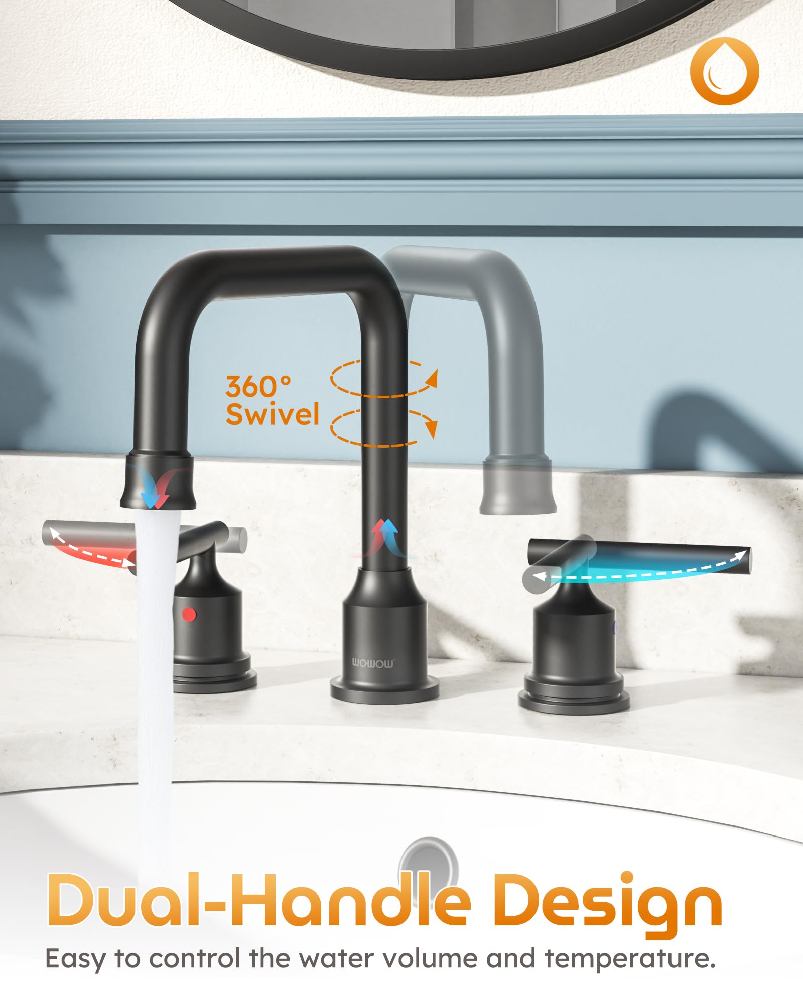 WOWOW cUPC-certified supply lines for reliable water connections