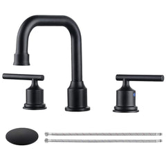 WOWOW matte black finish close-up highlights durable, stylish bathroom design.