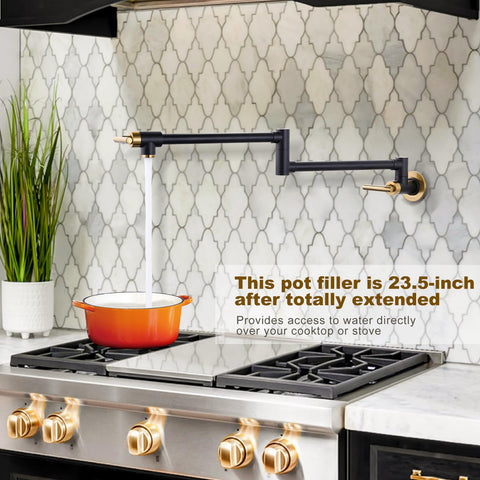 WOWOW double joint swing arms offer flexible reach over the pot.