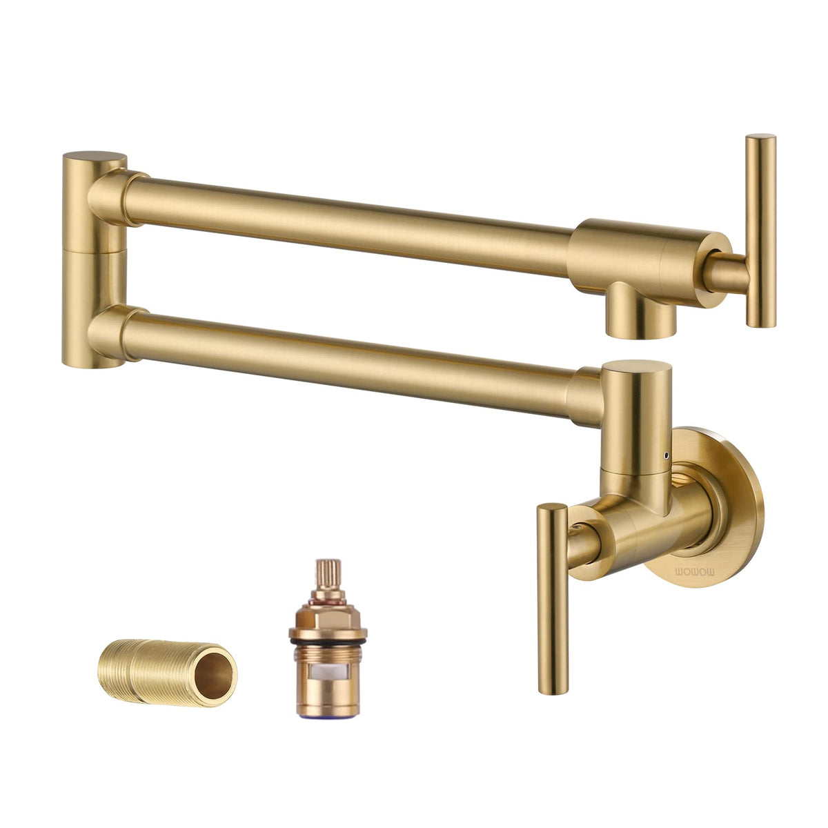 WOWOW pot filler faucet in brushed gold, premium kitchen upgrade with elegant finish