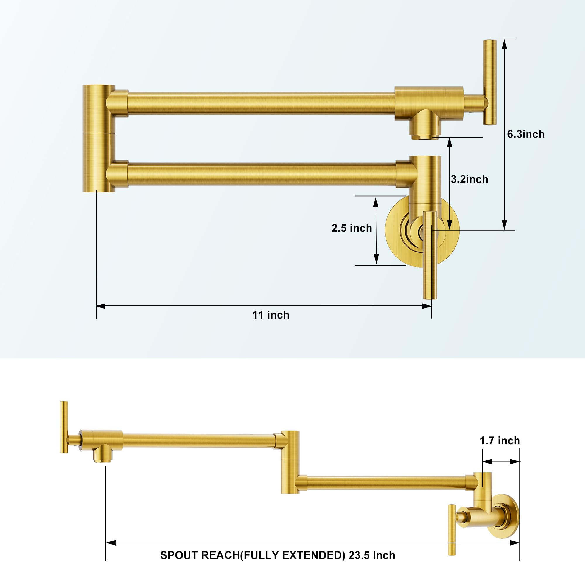 WOWOW pot filler supports cold water only for safe use