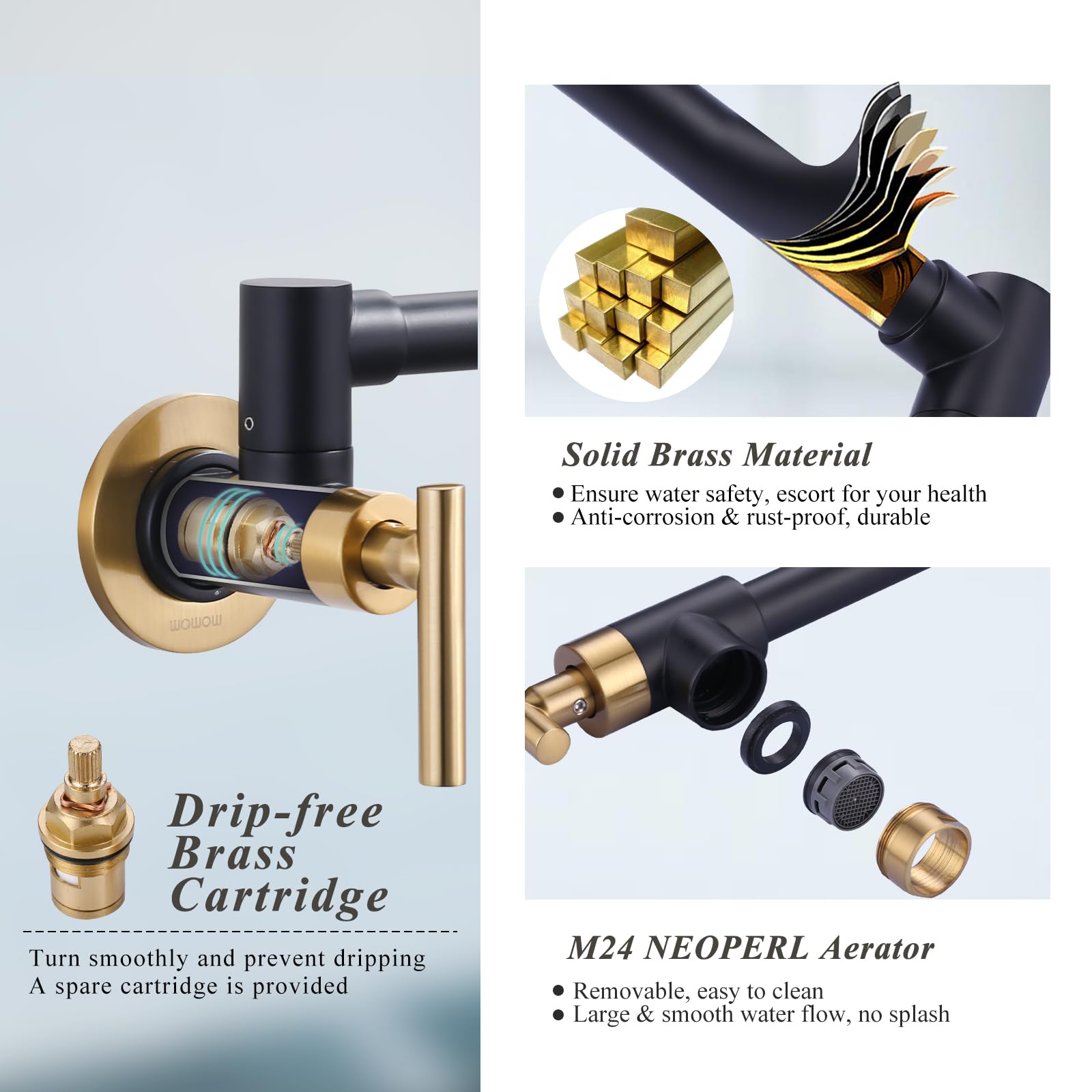 WOWOW leak-free design prevents dripping during busy cooking times.