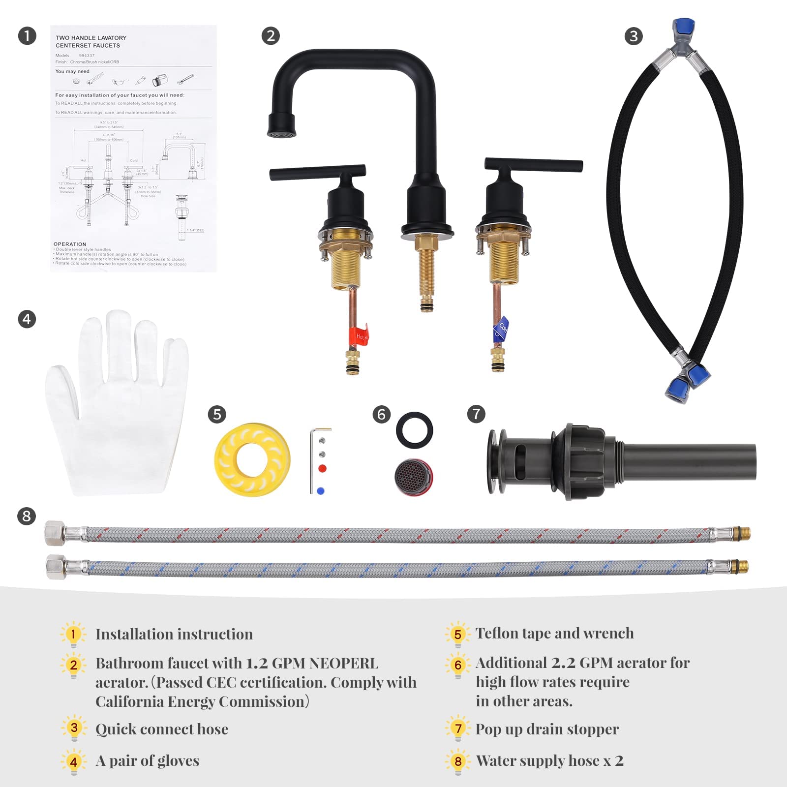 WOWOW solid brass connectors ensure lasting durability.