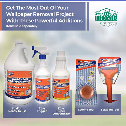 WP Chomp adhesive residue removal shows thorough cleaning without wall damage.