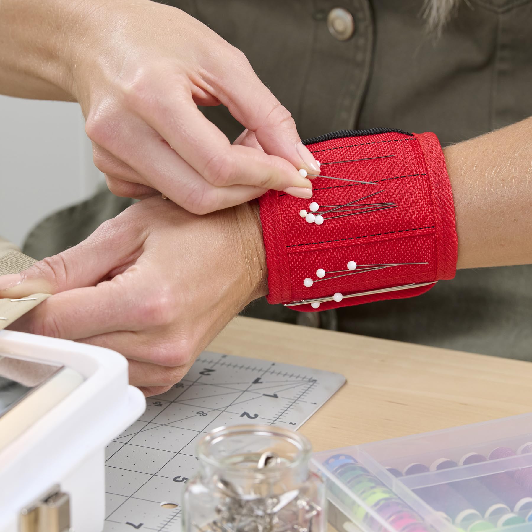 MagSnap used in a workshop for quick fastener access.