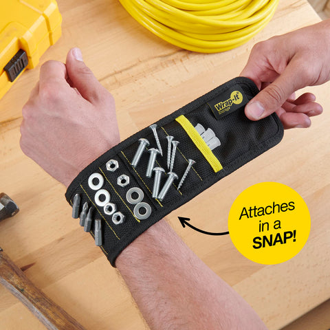 MagSnap holds nails and screws securely during repairs.