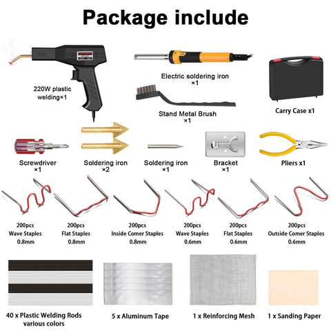 WRDLOSY 150W welding iron smoothing torn plastic seams