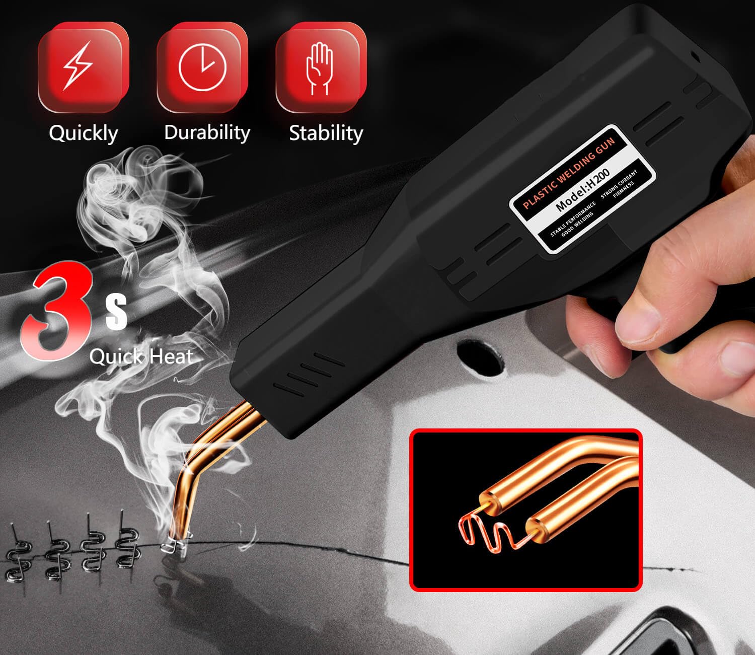 WRDLOSY 2000pcs staples pack enables versatile bonding for various edges.