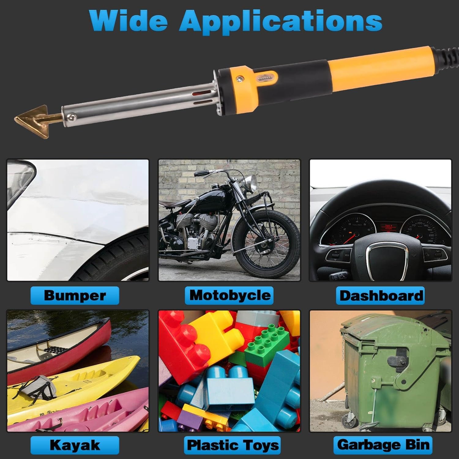 WRDLOSY welding tips (3 types) for different repair tasks