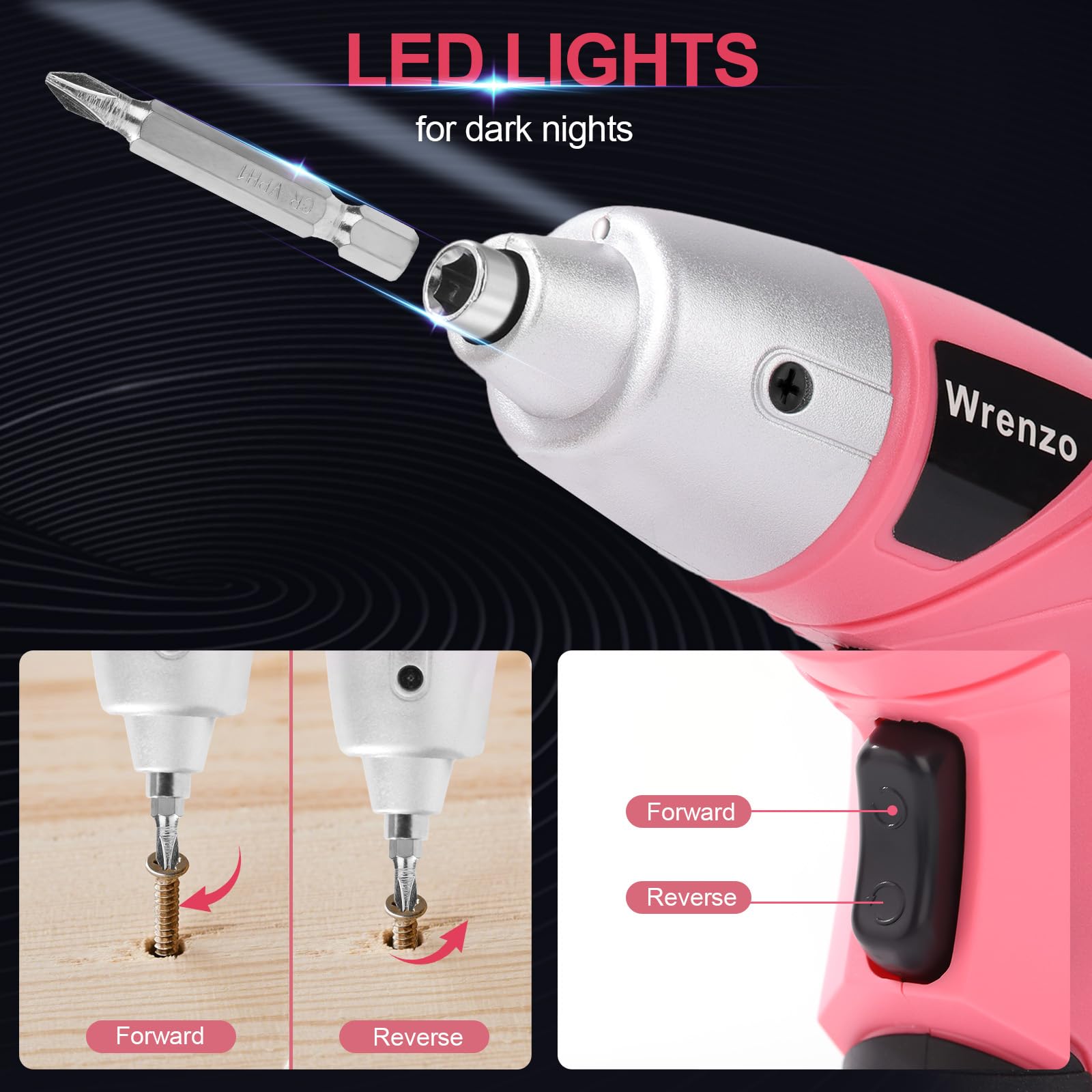 Wrenzo precision bit collection including Phillips, slotted, and Torx