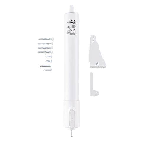 Wright Products heavy-duty pneumatic door closer front view for smooth, controlled closes.