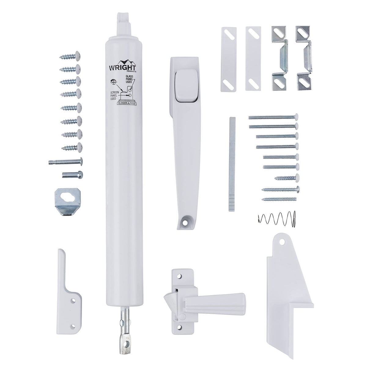 Wright Products Lanai pneumatic closer demonstrating smooth cushioned closure