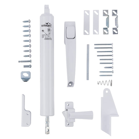Wright Products Lanai pneumatic closer demonstrating smooth cushioned closure