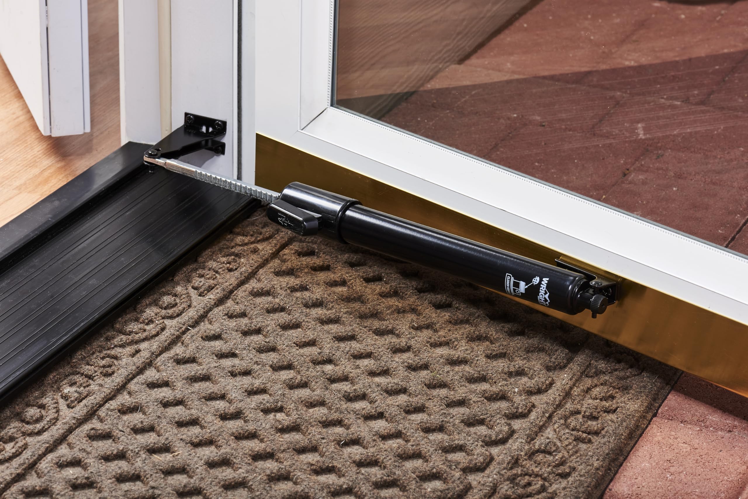 Wright Products quiet close pneumatic action reduces slams for smooth operation.