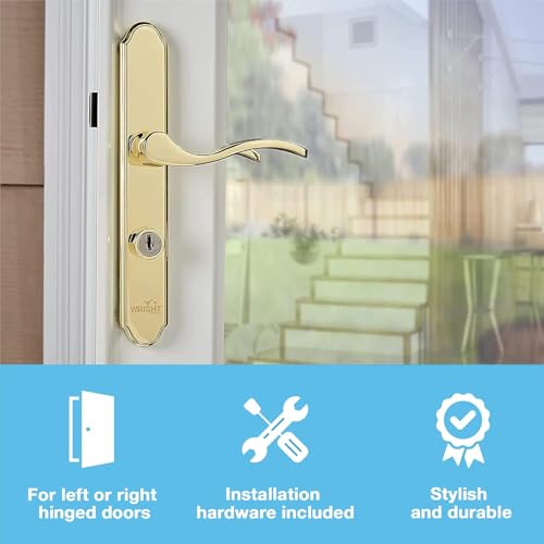 Adjustable backset range ¾ to 1 inch shown on Serenade lock