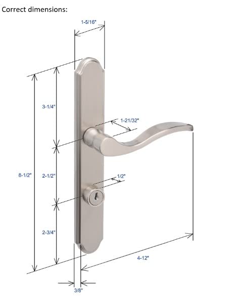 Hardware pack for Serenade lock with screws and mounting parts