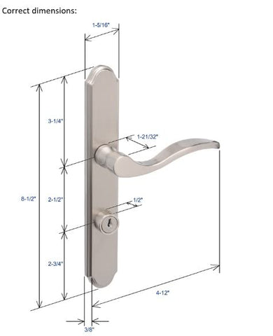 Hardware pack for Serenade lock with screws and mounting parts